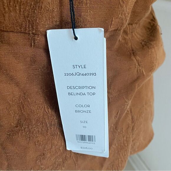 Veronica Beard Belinda Top Bronze Size 10 NWT - Picture 9 of 9